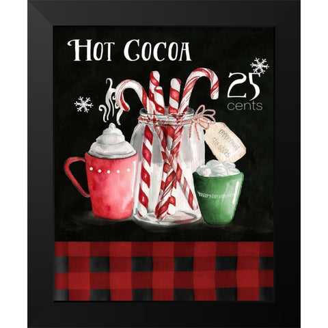 Cocoa Chalk Black Modern Wood Framed Art Print by Robinson, Carol