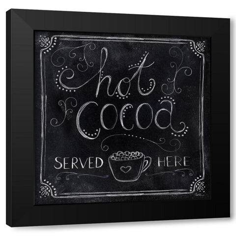 Hot Cocoa Black Modern Wood Framed Art Print with Double Matting by Carpentieri, Natalie