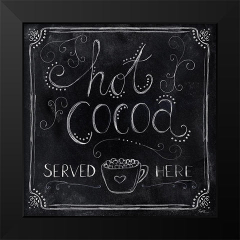 Hot Cocoa Black Modern Wood Framed Art Print by Carpentieri, Natalie