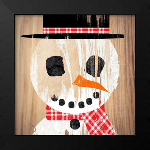 Frosty Black Modern Wood Framed Art Print by Santiago, Daniela