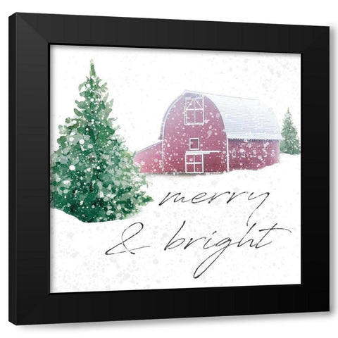 Farmhouse Christmas Black Modern Wood Framed Art Print by Robinson, Carol