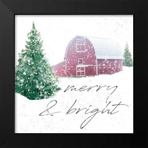 Farmhouse Christmas Black Modern Wood Framed Art Print by Robinson, Carol