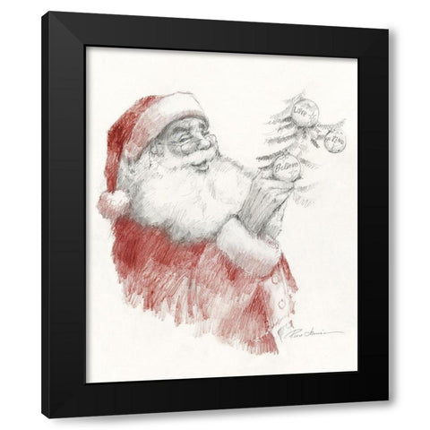 Santas Touch Black Modern Wood Framed Art Print by Manning, Ruane