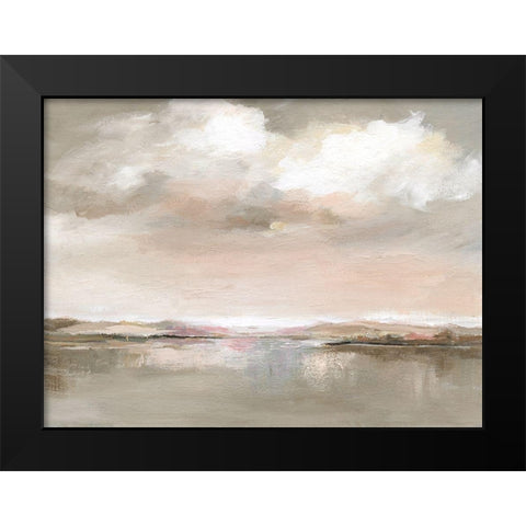 Evening Drama Black Modern Wood Framed Art Print by Nan