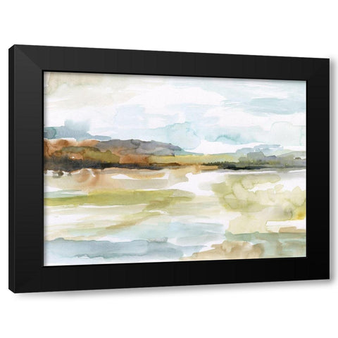 Faraway Black Modern Wood Framed Art Print with Double Matting by Nan