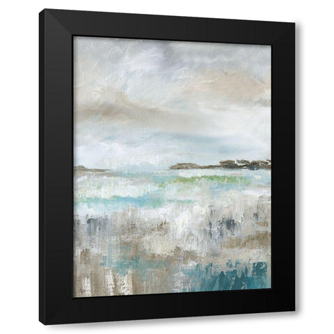 Soft Vista I Black Modern Wood Framed Art Print with Double Matting by Nan