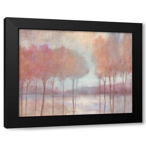 Blushing Trees Black Modern Wood Framed Art Print by Nan