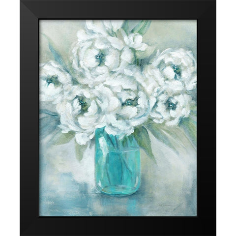 Pure Peonies Black Modern Wood Framed Art Print by Robinson, Carol