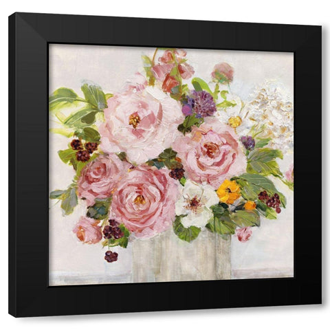 Becoming Blush I Black Modern Wood Framed Art Print with Double Matting by Swatland, Sally