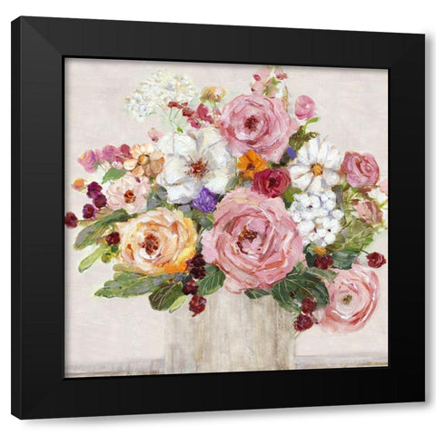 Becoming Blush II Black Modern Wood Framed Art Print with Double Matting by Swatland, Sally