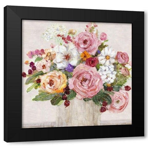 Becoming Blush II Black Modern Wood Framed Art Print by Swatland, Sally