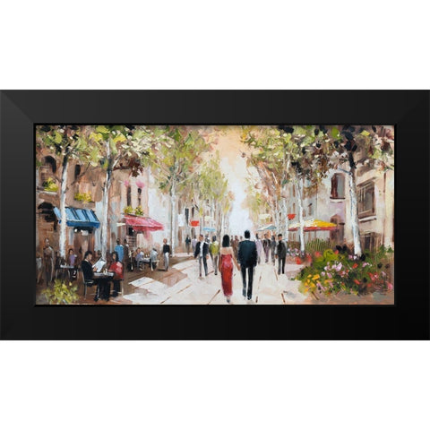 Paris Teal III Black Modern Wood Framed Art Print by Orme, E. Anthony