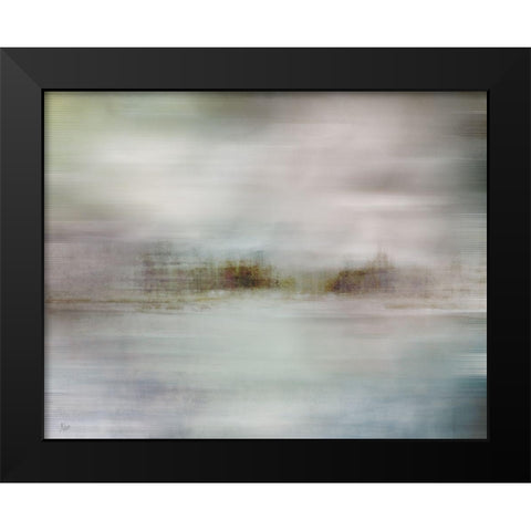 Misty Islands Black Modern Wood Framed Art Print by Nan