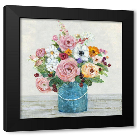 Cottage Garden II Black Modern Wood Framed Art Print with Double Matting by Swatland, Sally