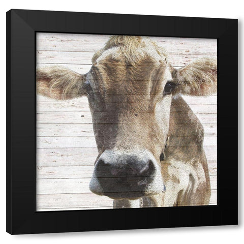 Maude Black Modern Wood Framed Art Print with Double Matting by Santiago, Daniela