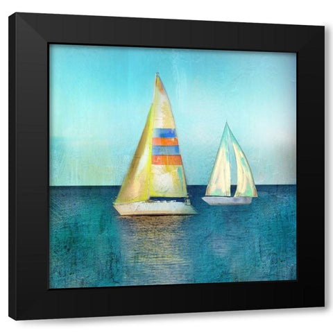 Color Tint Breeze Black Modern Wood Framed Art Print by Nan