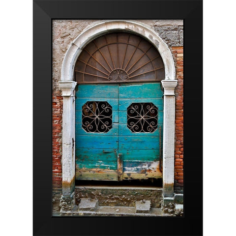 Venice Door Black Modern Wood Framed Art Print by Gulin, Darrell