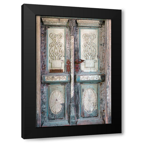 Baltic Door Black Modern Wood Framed Art Print with Double Matting by Zwick, Martin