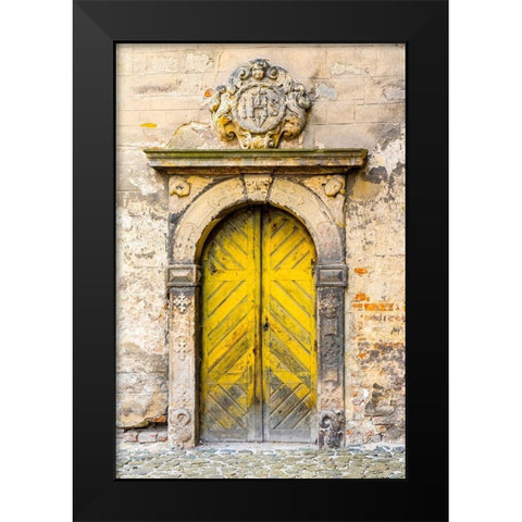 Moravian Door Black Modern Wood Framed Art Print by Eggers, Julie
