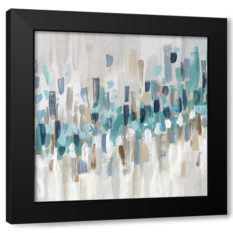 Staccato Blue II Black Modern Wood Framed Art Print by Craven, Katrina