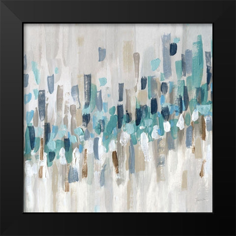 Staccato Blue II Black Modern Wood Framed Art Print by Craven, Katrina