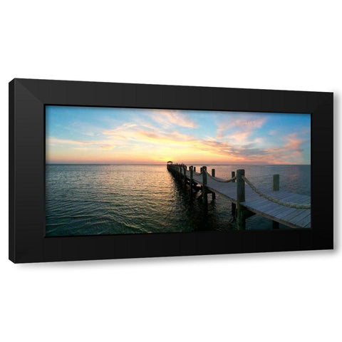 Dockside Black Modern Wood Framed Art Print by Carpentieri, Natalie