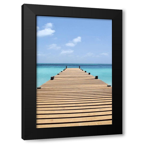 Blue Skies Black Modern Wood Framed Art Print with Double Matting by Carpentieri, Natalie