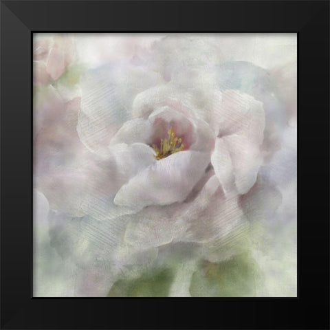 Dreamy Peony Black Modern Wood Framed Art Print by Nan