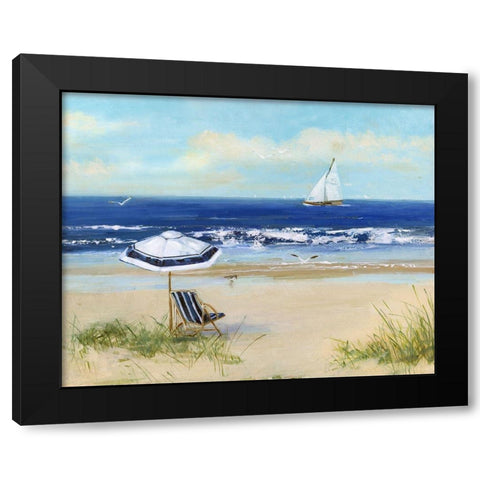 Beach Life I Black Modern Wood Framed Art Print with Double Matting by Swatland, Sally
