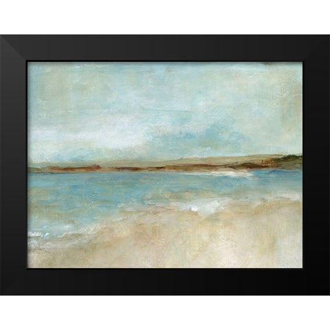 Solitary Beach Black Modern Wood Framed Art Print by Robinson, Carol