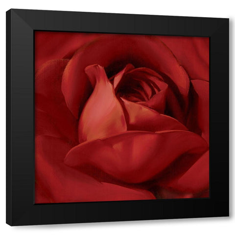 Sincere Red Black Modern Wood Framed Art Print by Levashov, Igor