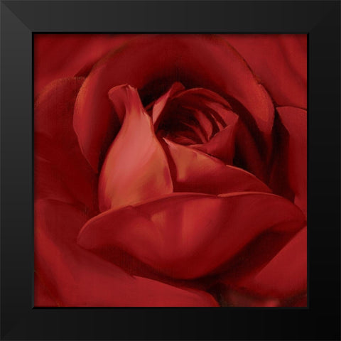 Sincere Red Black Modern Wood Framed Art Print by Levashov, Igor