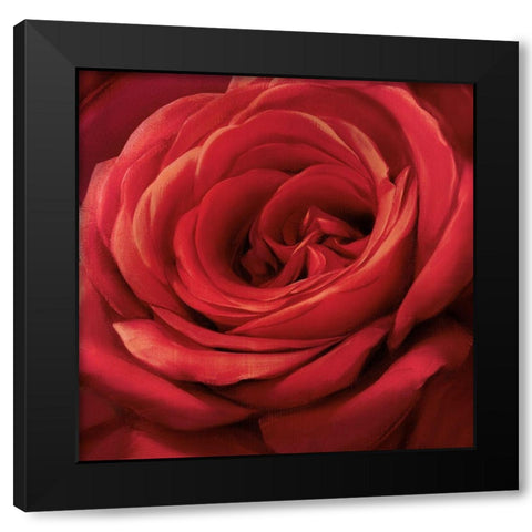 Solo Red Black Modern Wood Framed Art Print by Levashov, Igor