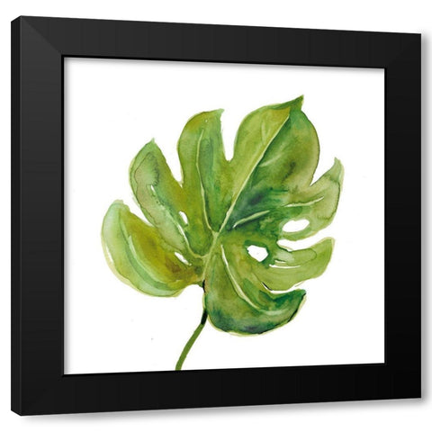 Tropical Frond I Black Modern Wood Framed Art Print with Double Matting by Robinson, Carol