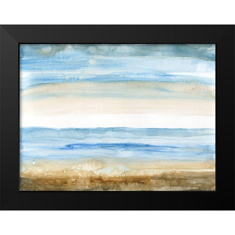 Seaside II Black Modern Wood Framed Art Print by Nan