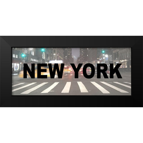 Crossing New York Black Modern Wood Framed Art Print by Jill, Susan
