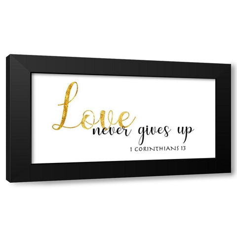 1 Corinthians 13 Black Modern Wood Framed Art Print with Double Matting by CAD Designs