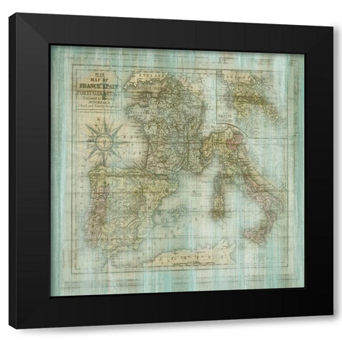 Well Traveled Black Modern Wood Framed Art Print by Jill, Susan