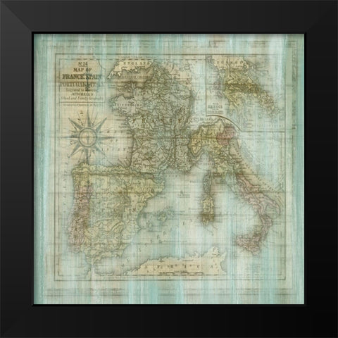 Well Traveled Black Modern Wood Framed Art Print by Jill, Susan