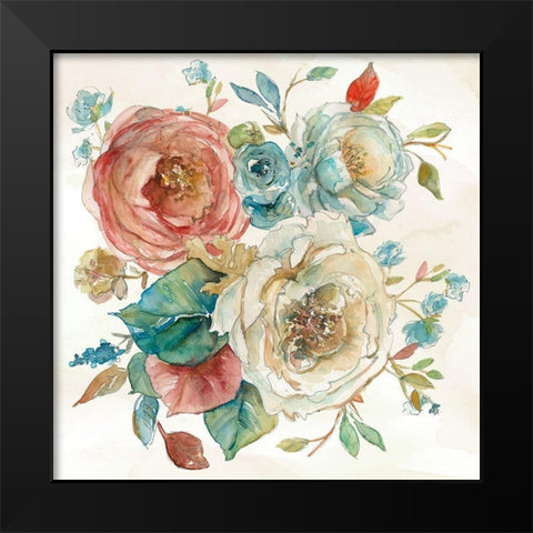 Rose Garden I Black Modern Wood Framed Art Print by Robinson, Carol