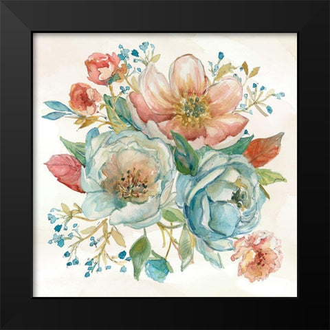 Rose Garden II Black Modern Wood Framed Art Print by Robinson, Carol