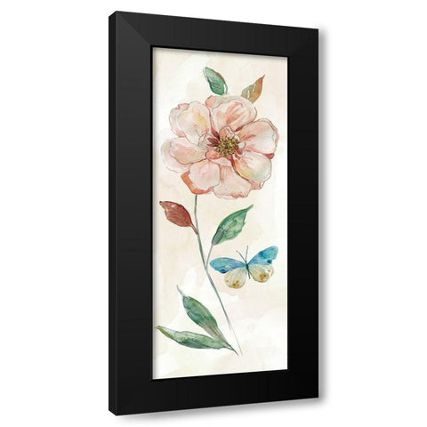 Rose Red Wash Black Modern Wood Framed Art Print by Robinson, Carol