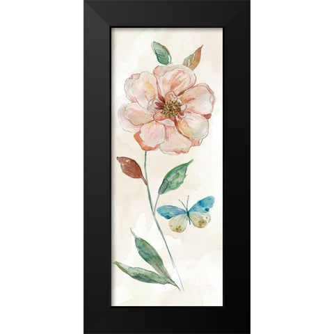 Rose Red Wash Black Modern Wood Framed Art Print by Robinson, Carol