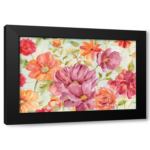 Summer Sorbet Medley Black Modern Wood Framed Art Print with Double Matting by Robinson, Carol