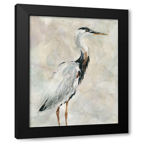 Crane at Dusk I Black Modern Wood Framed Art Print by Robinson, Carol