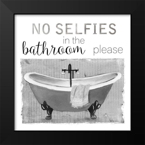 Neutral Selfies Black Modern Wood Framed Art Print by Robinson, Carol