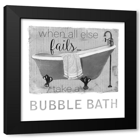 Neutral Bubble Black Modern Wood Framed Art Print by Robinson, Carol