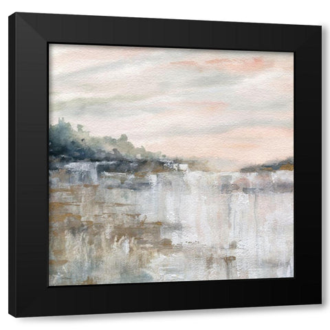 Crystal Falls Black Modern Wood Framed Art Print by Robinson, Carol