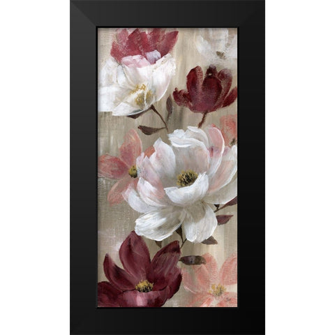 Transient Garden Reds II Black Modern Wood Framed Art Print by Nan