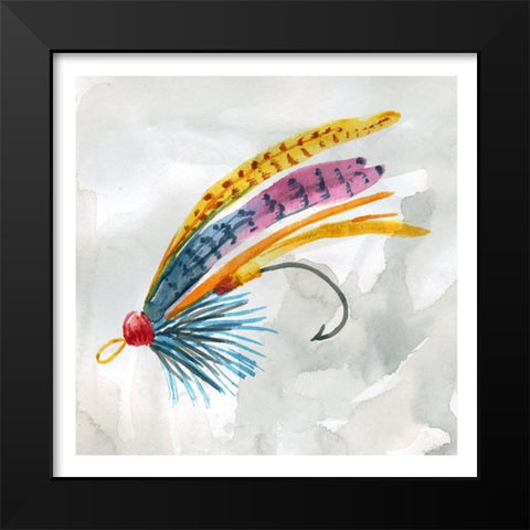 Fly Hook III Black Modern Wood Framed Art Print by Robinson, Carol